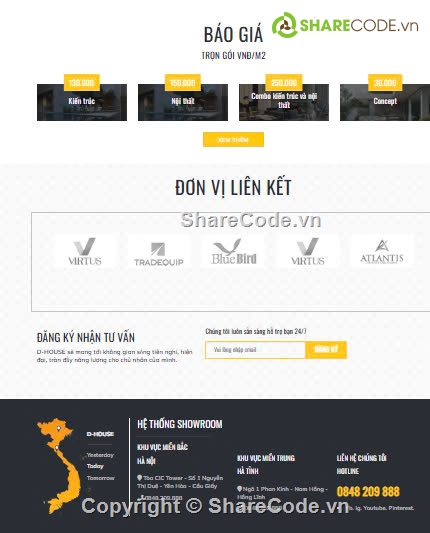 thiết kế nhà,thiết kế và thi công,Sharecode Website Thiết kế thi công nhà cửa