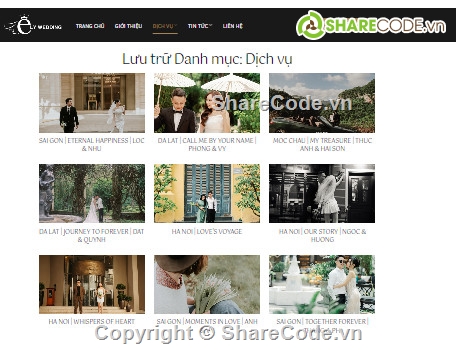 web studio ảnh,wedding,Sharecode website wedding,website wedding,Sharecode website wedding và studio ảnh cưới,studio ảnh cưới