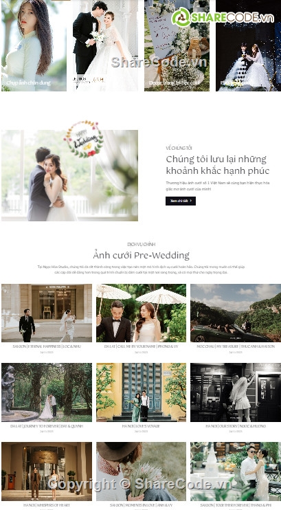 web studio ảnh,wedding,Sharecode website wedding,website wedding,Sharecode website wedding và studio ảnh cưới,studio ảnh cưới