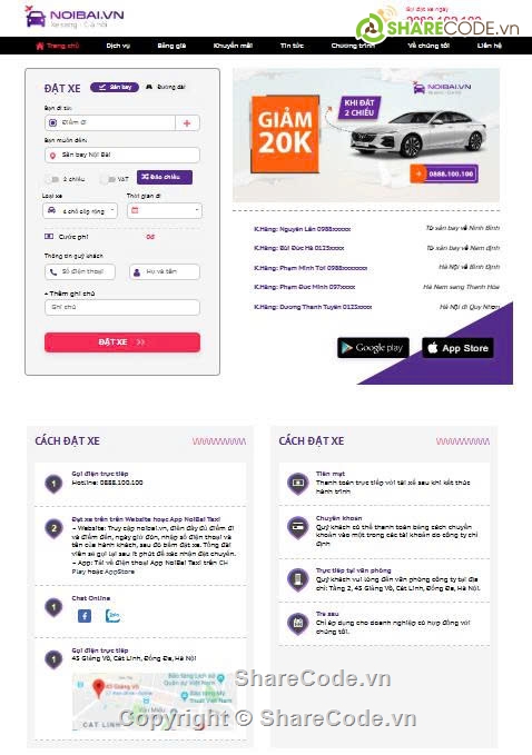 web wordpress,website taxi,giao diện đặt xe online,website đưa đón sân bay,giao diện taxi Flatsome,sharecode website wordpress taxi nội bài flatsome