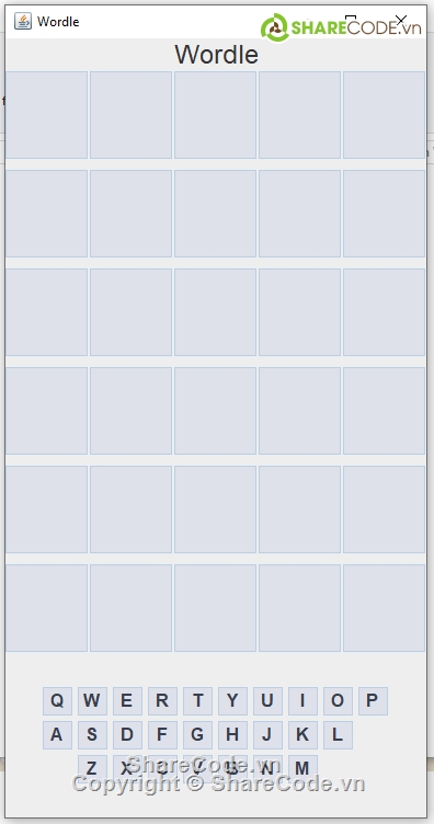 javaswing,wordle,source game,Sharecode Wordle Game