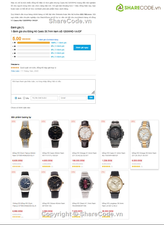 code đồng hồ,sharecode website đồng hồ,webisite đồng hồ chuẩn seo,sharecode web bán đồng hồ,website đồng hồ,WordPress bán đồng hồ