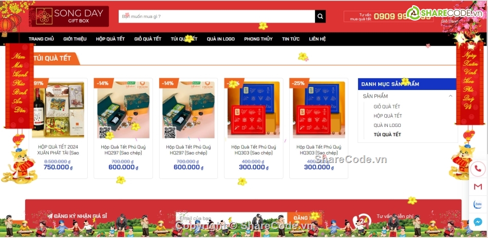 code tết,quà tết,bán quà tết,code web bán quà tết,code web giỏ quà tết,sharecode website quà tết