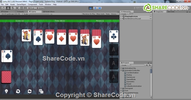 Solitaire King,Game,Source Unity,Solitaire Kings Kit,Solitare King Pakage