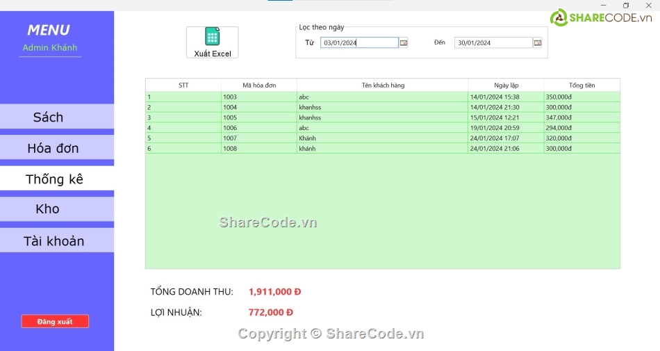 Code đồ án,Share code,Code phần mềm quản lý