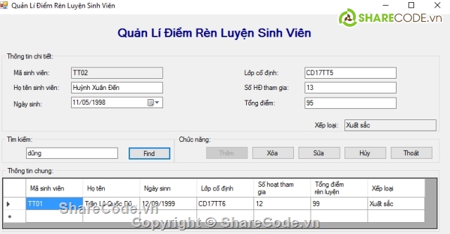 C#,code de hieu           va de hiểu nhất,Code C# Search,C# quản lí nhân viên,C# quản lí điểm đoàn viên,C# code datagirdView