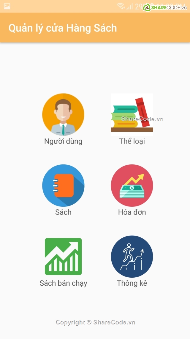 quản lí sách,ứng dụng Quản lý sách,Source Android ứng dụng Quản lý sách