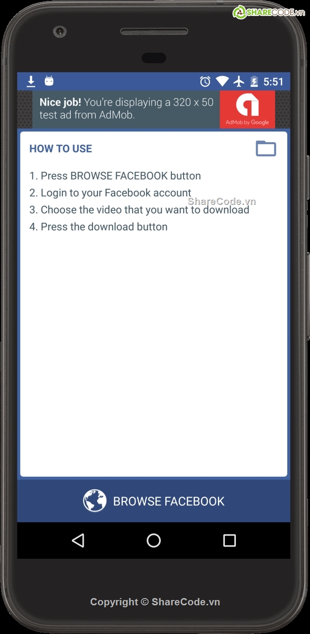 android app,ứng dụng android,download facebook video,facebook,Facebook Video Downloader