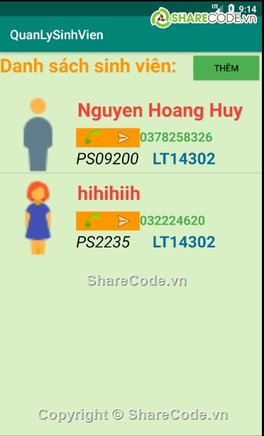 Quản lý sinh viên,Code quản lý sinh viên,Quản lý thông tin,Thông tin sinh viên