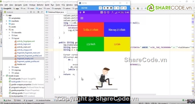 đồ án android,úng dụng ghi lại bước đi,ứng dụng đém  bước đi,ứng dụng sức khỏe,android project 01,source học android