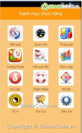 android,ứng dụng android,code xổ số,kết quả xổ số