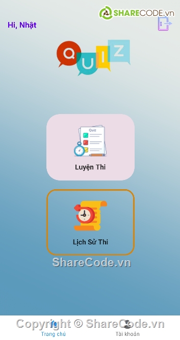 ứng dụng thi trắc nghiệm,Code thi trắc nghiệm,Beautiful background quiz,thi trắc nghiệm android,Source code thi trắc nghiệm,ứng dụng trắc nghiệm