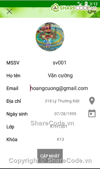 quản lý sinh viên,ứng dụng quản lý điểm học sinh,quản lý điểm,code app ứng dụng ghi chú,Firebase