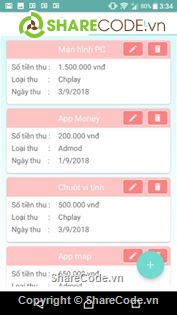 Quản lý chi tiêu cá nhân,Quản lý thu chi,quản lý chi tiêu android,code quản lý chi tiêu