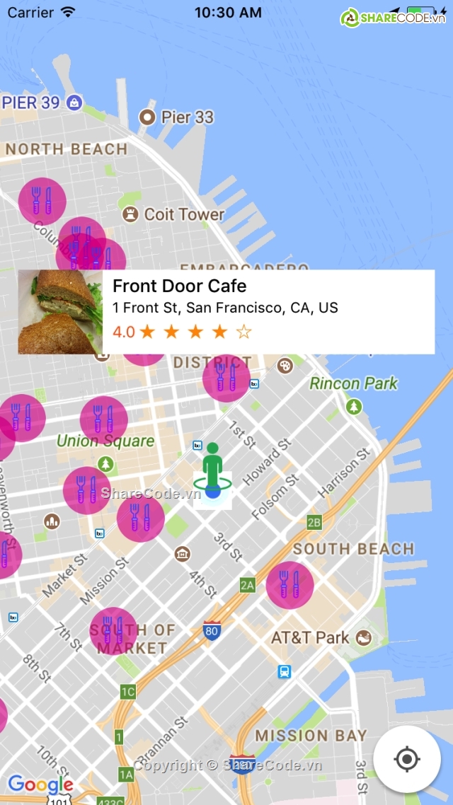 source code app ios,code ứng dụng địa điểm,địa điểm ăn uống,địa điểm quán ăn,địa điểm nhà hàng