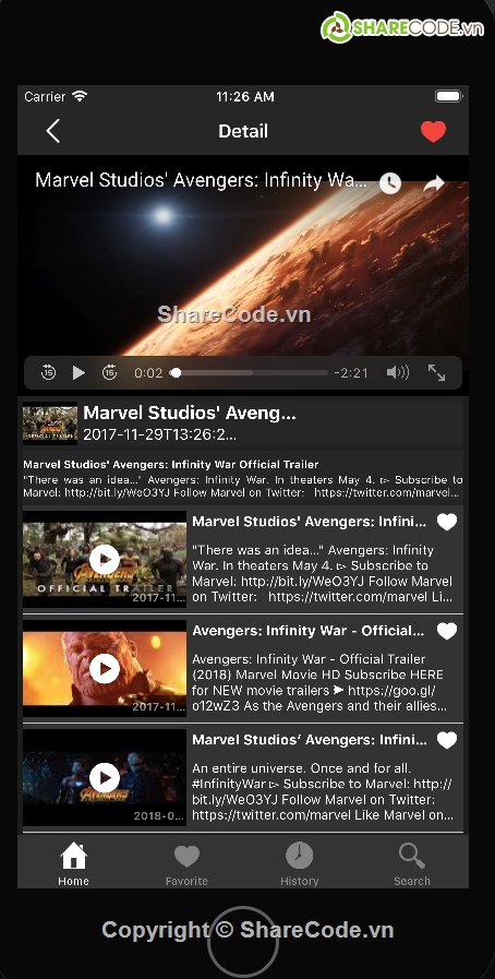 source code ios,code xem video,ứng dụng xem video trên ios,app xem phim,ứng dụng xem video,code app store
