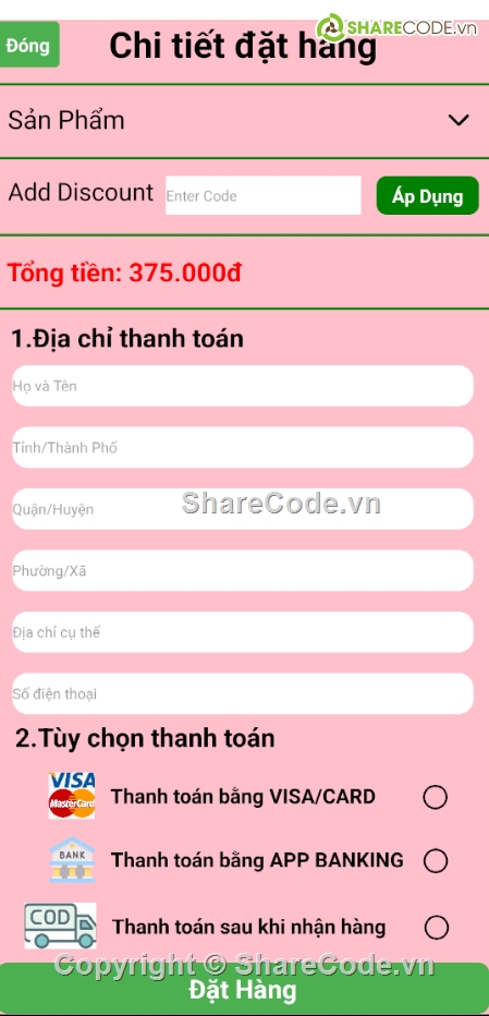 code bán áo quần,shop bán quần áo,assignment fpoly,Lập trình đa nền tảng