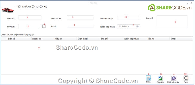 quản lý gara,quản lý gara xe,c# quản lý gara ô tô,quản lý gara oto C#,Code quản lý gara SQL