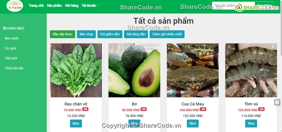 code web ẩm thực,code Website bán thực phẩm,source code web thực phẩm,code web thực phẩm