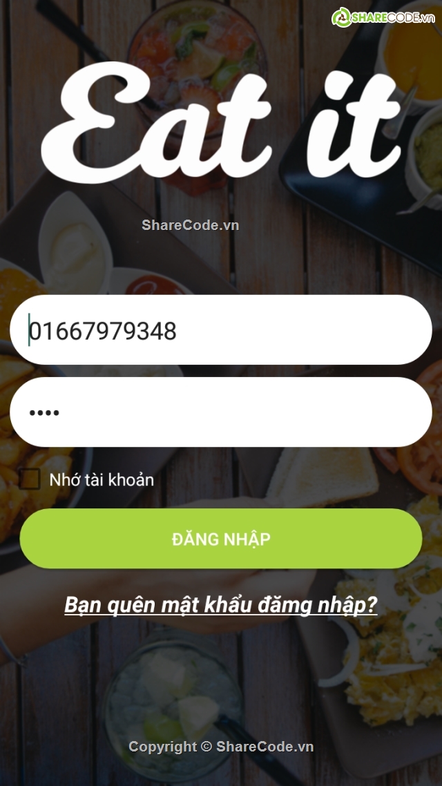 Order Food,Order food android studio,android studio,Gọi món ăn,Ứng dụng gọi món ăn,Firebase