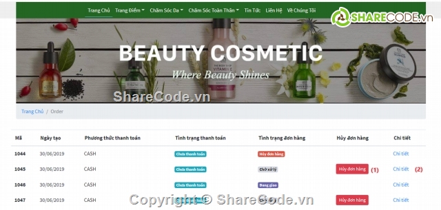 website mỹ phẩm,website bán mỹ phẩm,code web mỹ phẩm