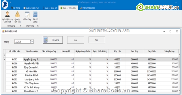 code C# Quản lý nhân sự,quản lý nhân sự,quản lý tiền lương,C# Quản lý nhân sự