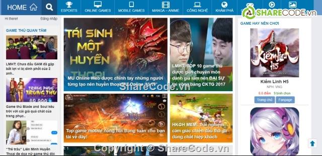 Website Tin Tức,Web tin tức game,website tin tức C#