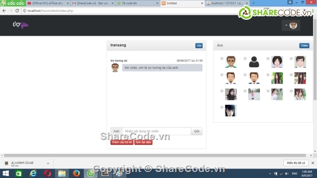 Chát với người yêu,chatweb chat tâm sự fa,code php chat,Chat bost