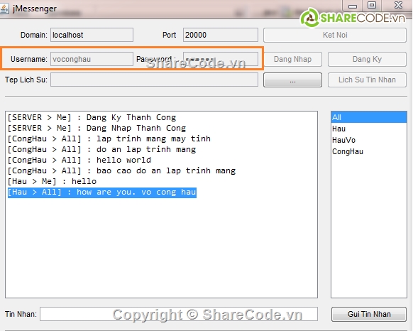 Chat Server Client Trên Netbeans,Java Chat Server client,Lập Trình Mạng Chat Server Client Netbeans,Chat Server