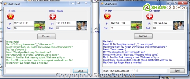 Chat Client,Learning C#,I love C#,source code chat