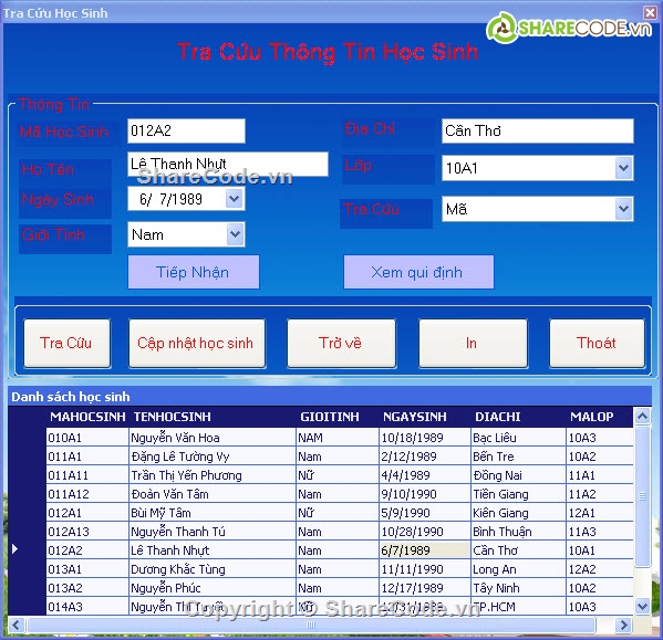 Quản lý THPT,code quản lý học sinh,code quản lý học sinh sinh viên,mã nguồn quản lý học sinh c#,quản lý hồ sơ học sinh c#