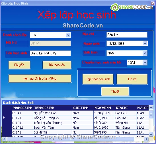 Quản lý THPT,code quản lý học sinh,code quản lý học sinh sinh viên,mã nguồn quản lý học sinh c#,quản lý hồ sơ học sinh c#