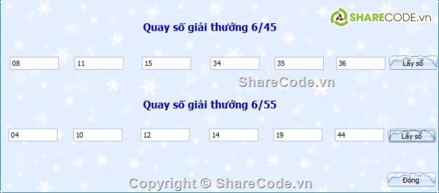 Chương trình quay số vietlott,học lập trình window,quay số trúng thưởng,code quay số may mắn