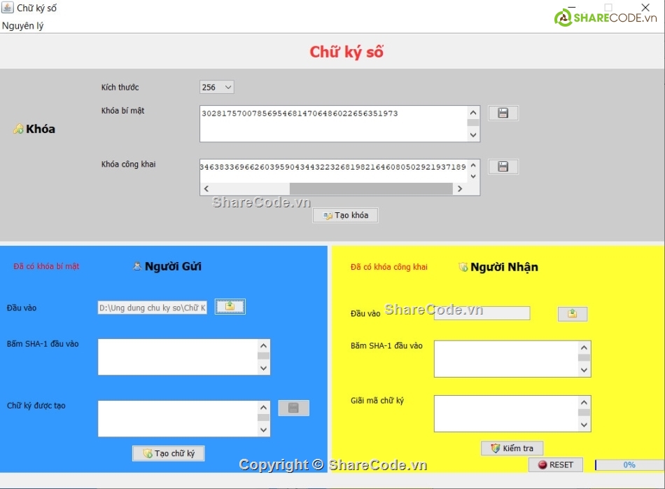 chữ ký số,thuật toán rsa,chữ ký điện tử,an toàn thông tin,Code phần mềm quản lý