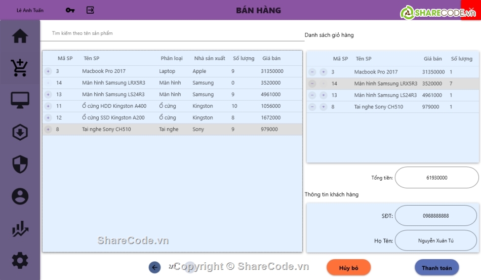 quản lý bán laptop C#,quản lý linh kiện C#,code quản lý cửa hàng,quản lý cửa hàng