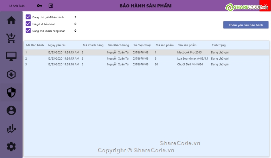 quản lý bán laptop C#,quản lý linh kiện C#,code quản lý cửa hàng,quản lý cửa hàng