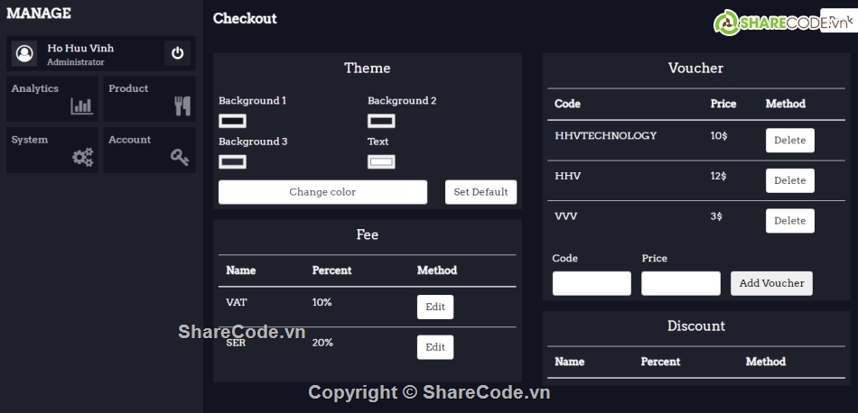 quản lý quán ăn,điểm bán hàng,đặt bàn,quản lý nhà hàng,đồ án web php,quán ăn