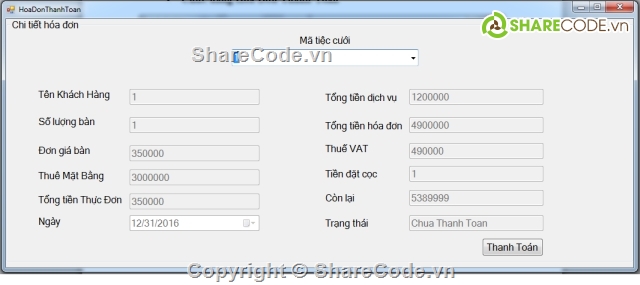 quản lý sự kiện,quản lý tiệc cưới,Quản lý tiệc cưới C#,Đồ án quản lý tiệc cưới