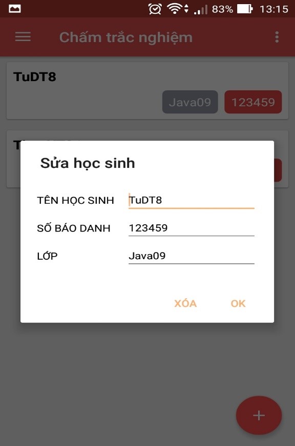 ứng dụng chấm điểm,ứng dụng chấm điểm thi trắc nghiệm,code chấm điểm trắc nghiệm,code android chấm thi,Source code chấm thi