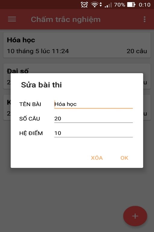 ứng dụng chấm điểm,ứng dụng chấm điểm thi trắc nghiệm,code chấm điểm trắc nghiệm,code android chấm thi,Source code chấm thi