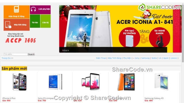 code bán điện thoại,Source code điện thoại,source code bán điện thoại đẹp,website bán điện thoại,Shop Mobile