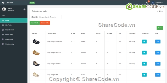 Source website,code website laravel,web bán giày