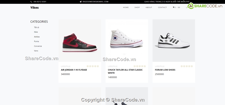 quản lý bán giày sneaker,source code bán giày thể thao,code web bán giày sneaker,full code bán giày sneaker,bán giày sneaker ASP.NET MVC 5