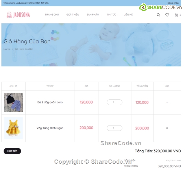 Web thời trang,Website shop thời trang trẻ em,Website bán hàng thời trang,Web shop trẻ em