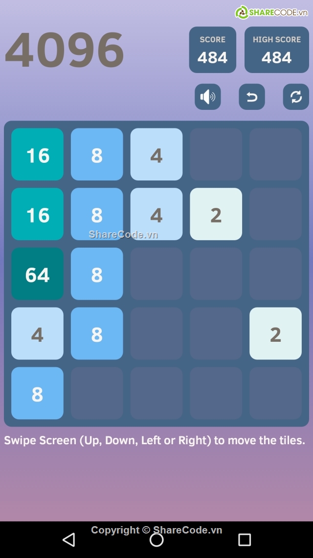 2048,Game 2048,Game 2048 Native,2048 code android,game android