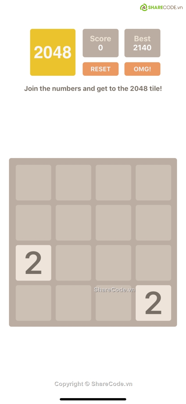 Game 2048,IOS Game,2048,game 2048,source code game 2048,share full code game 2048