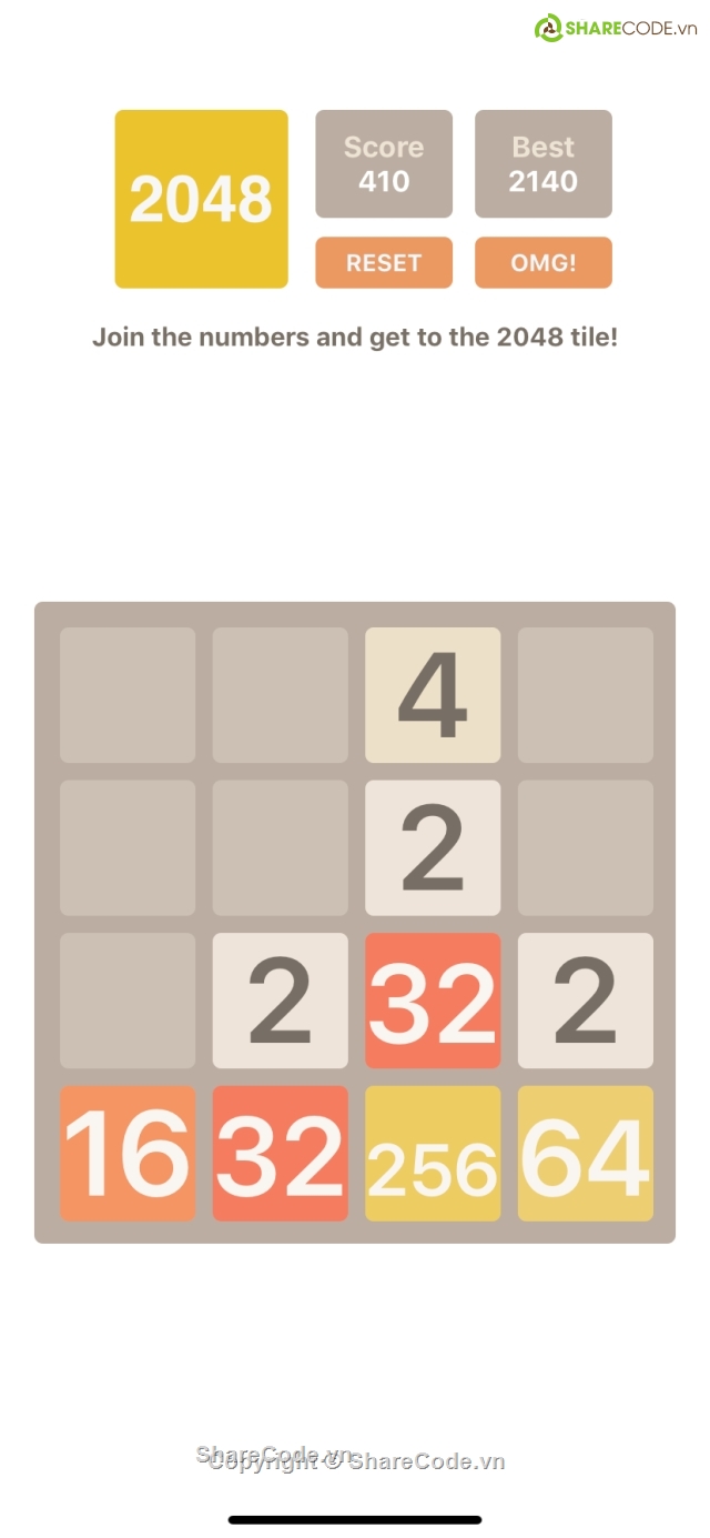 Game 2048,IOS Game,2048,game 2048,source code game 2048,share full code game 2048