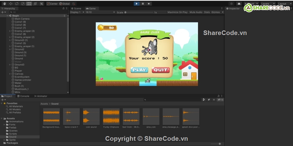 Sour code game cơ bản fpt polytechnic,Source code game 2d unity,unity game 2d