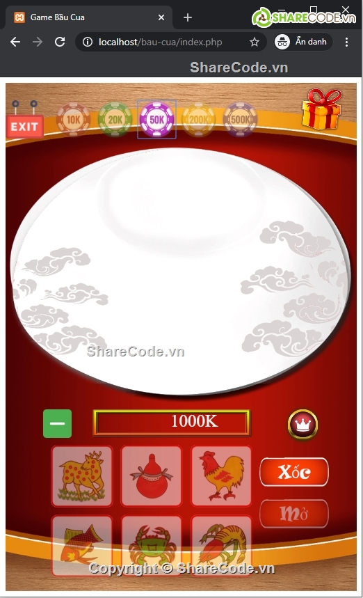 game Lắc bầu cua,Code game bầu cua,game bầu cua,bầu cua cá,lắc bầu cua,tôm cua cá