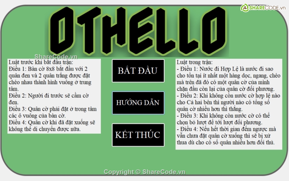 game c#,code game c#,Cờ Othello,Source code c#,Code web,Source code web